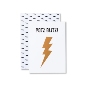 Einladungskarte Kindergeburtstag Potz Blitz Bild