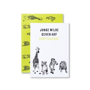 Einladungskarte Kindergeburtstag Wilde Tiere Bild