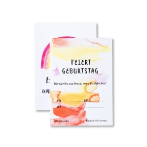 Einladungskarte für die Regenbogenparty Ihres Kindes
