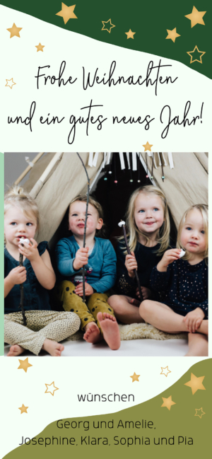 yeahbaby Digitale Einladungskarte Grün Gold